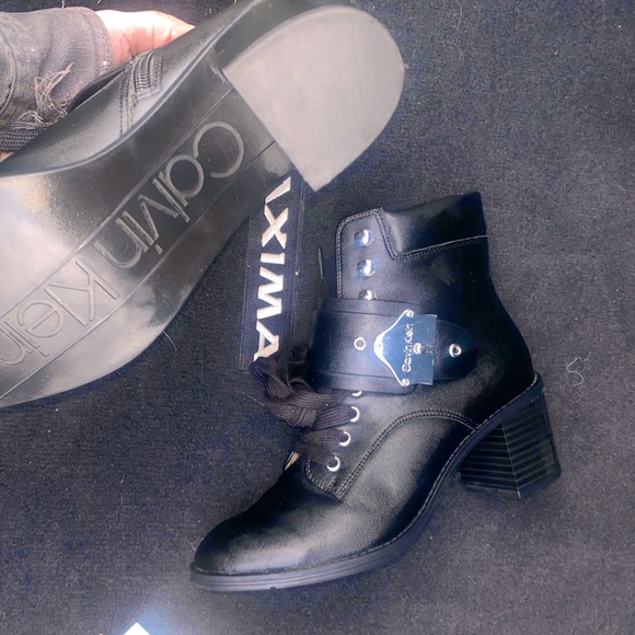 Calvin Klein Black Boots - “Pahi Cow Silk” - Picture 2 of 3